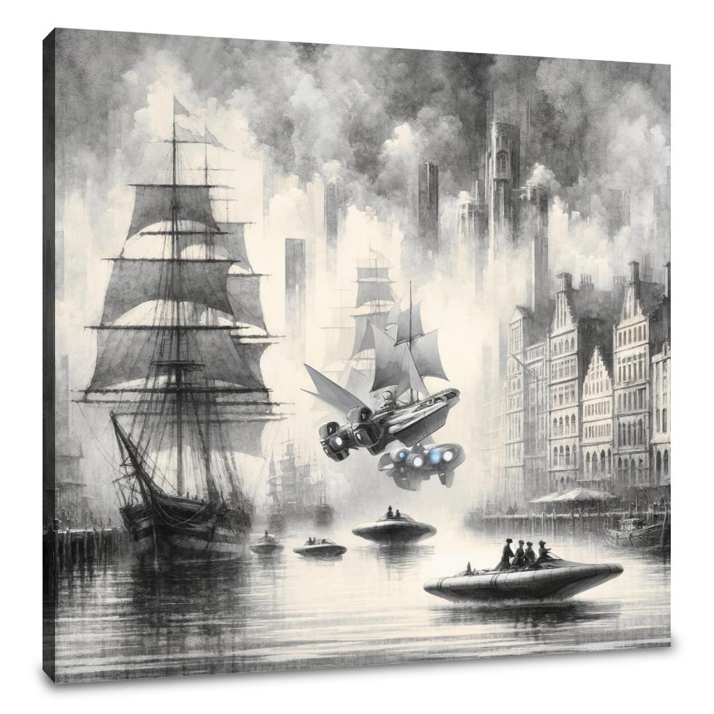 Timeless Harbor Echoes Canvas