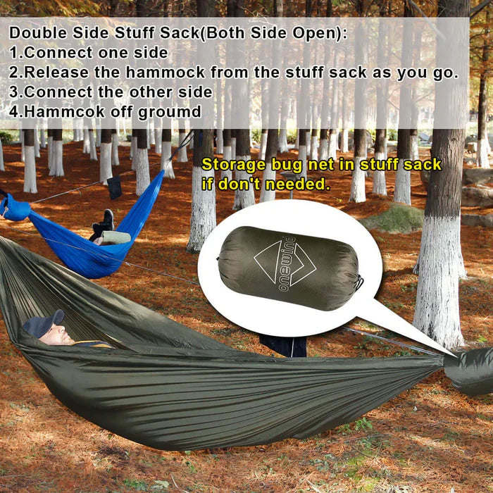 Onewind Outdoors Aerie 11' Double Camping Hammock with Mosquito Net