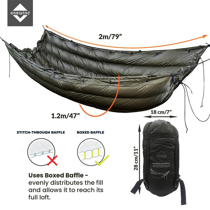 Onewind Solstice Hammock Down Underquilt -6°C - 5°C
