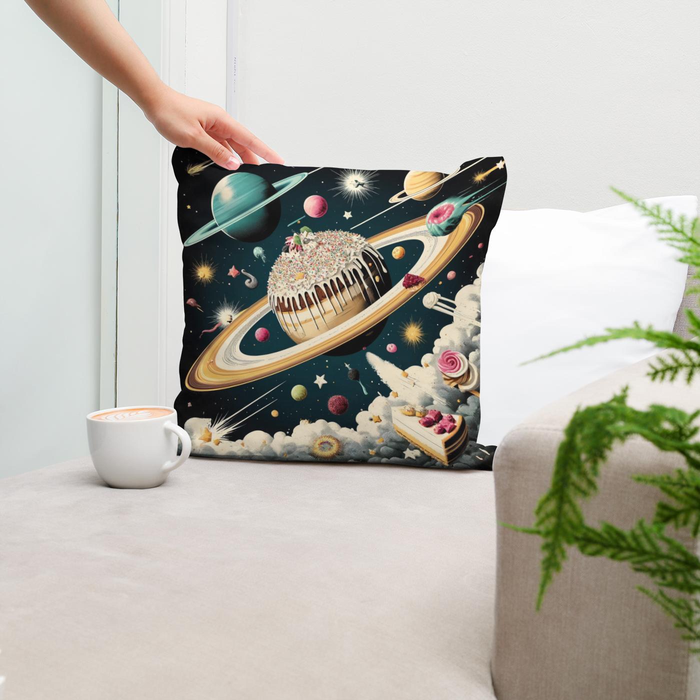 Galactic Gourmet Cotton Cushion