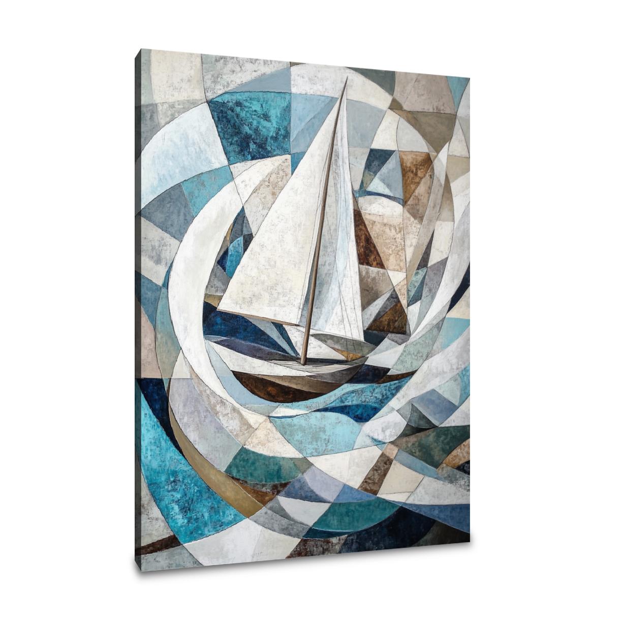 Geometric Sailing Canvas