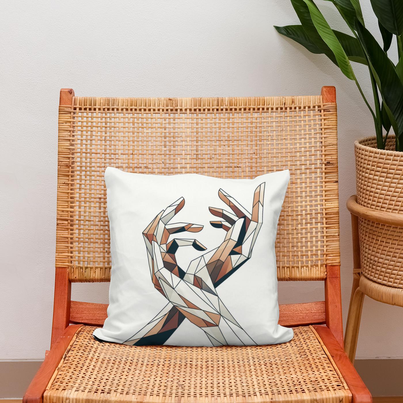 Elegant Gestures Cotton Cushion