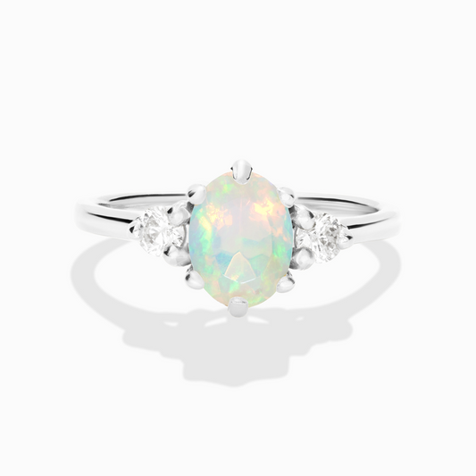 Opal Ring in Sterling Silver