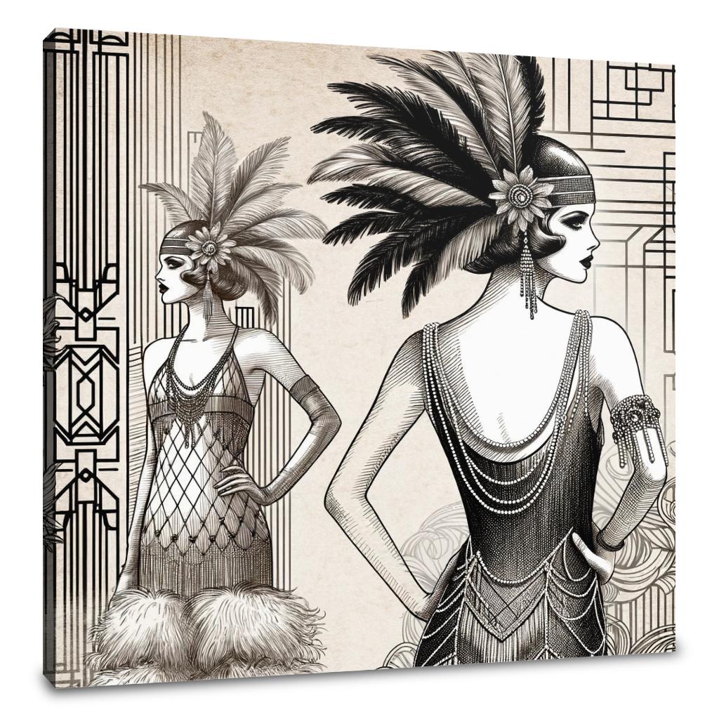 Vintage Flapper Canvas