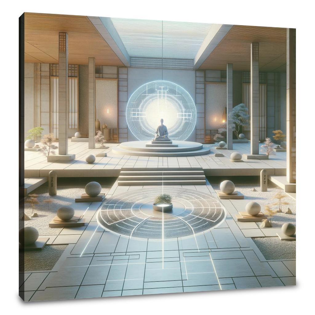 Serene Digital Zen Canvas