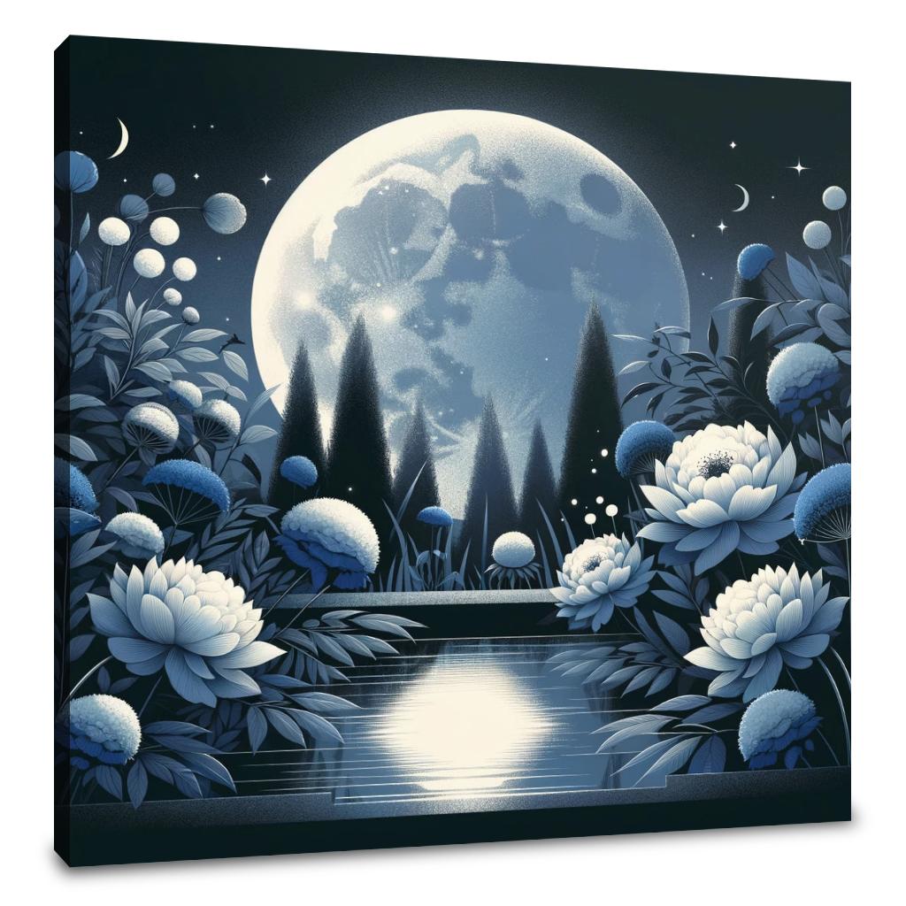 Moonlit Blossom Canvas