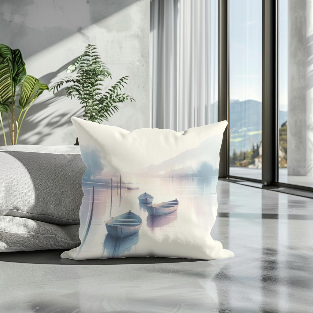 River of Serenity Cotton Cushion