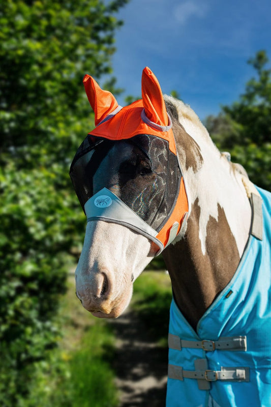 Horse Fly Mask - Orange