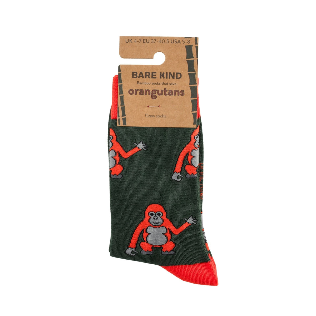 Save the Orangutans Bamboo Socks