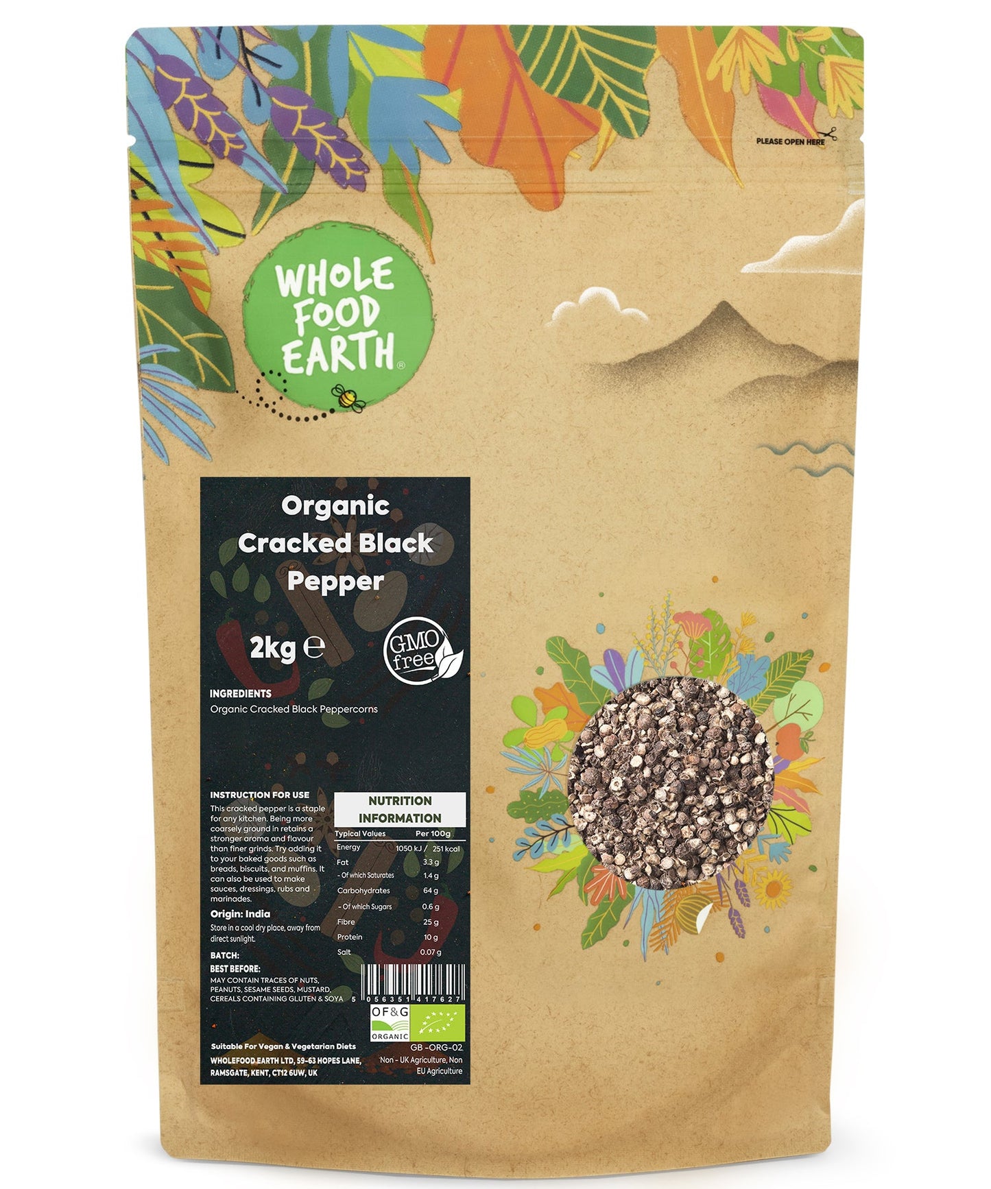 Organic Cracked Black Pepper