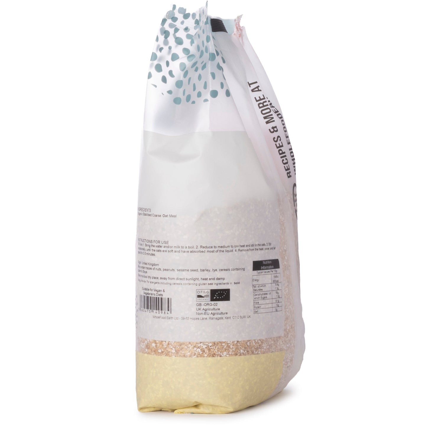 Organic Pinhead (Coarse) Oat Meal