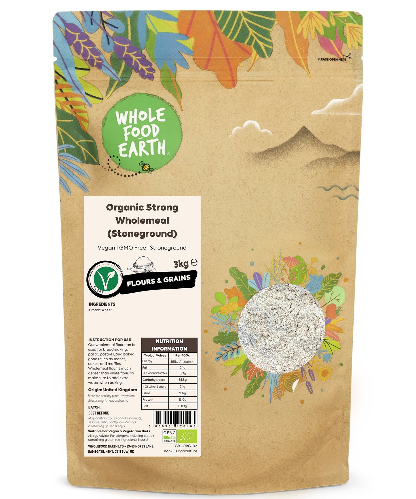 Organic Strong Stoneground Wholemeal