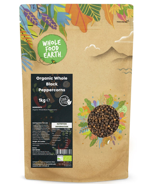 Organic Black Peppercorns Whole