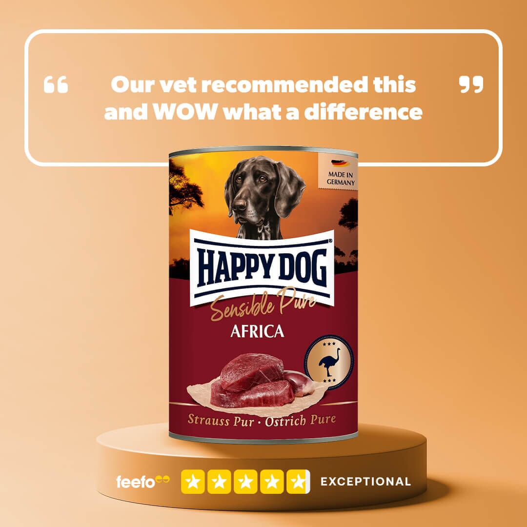 Happy Dog Pure Ostrich Wet Dog Food (Africa)