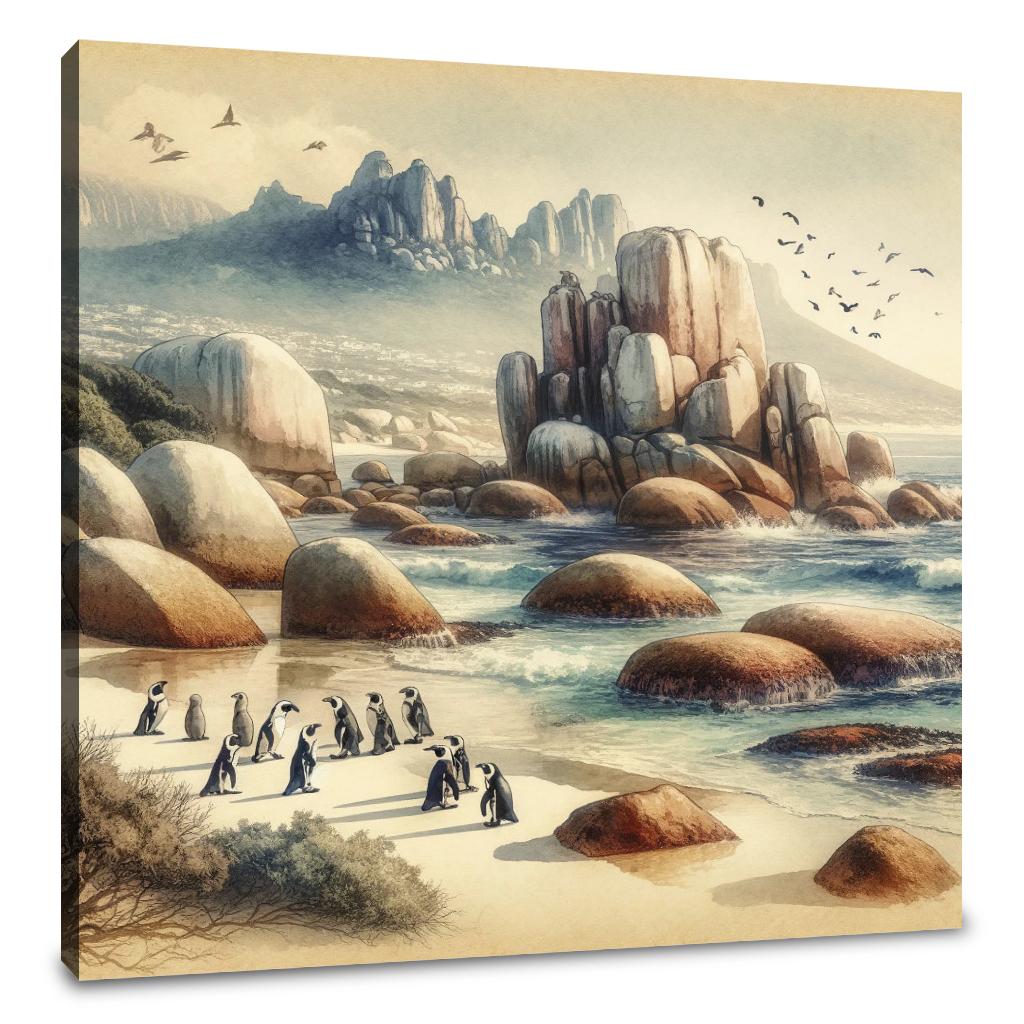 Boulders Beach Penguins Canvas
