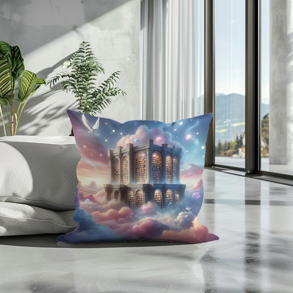 Celestial Library Cotton Cushion