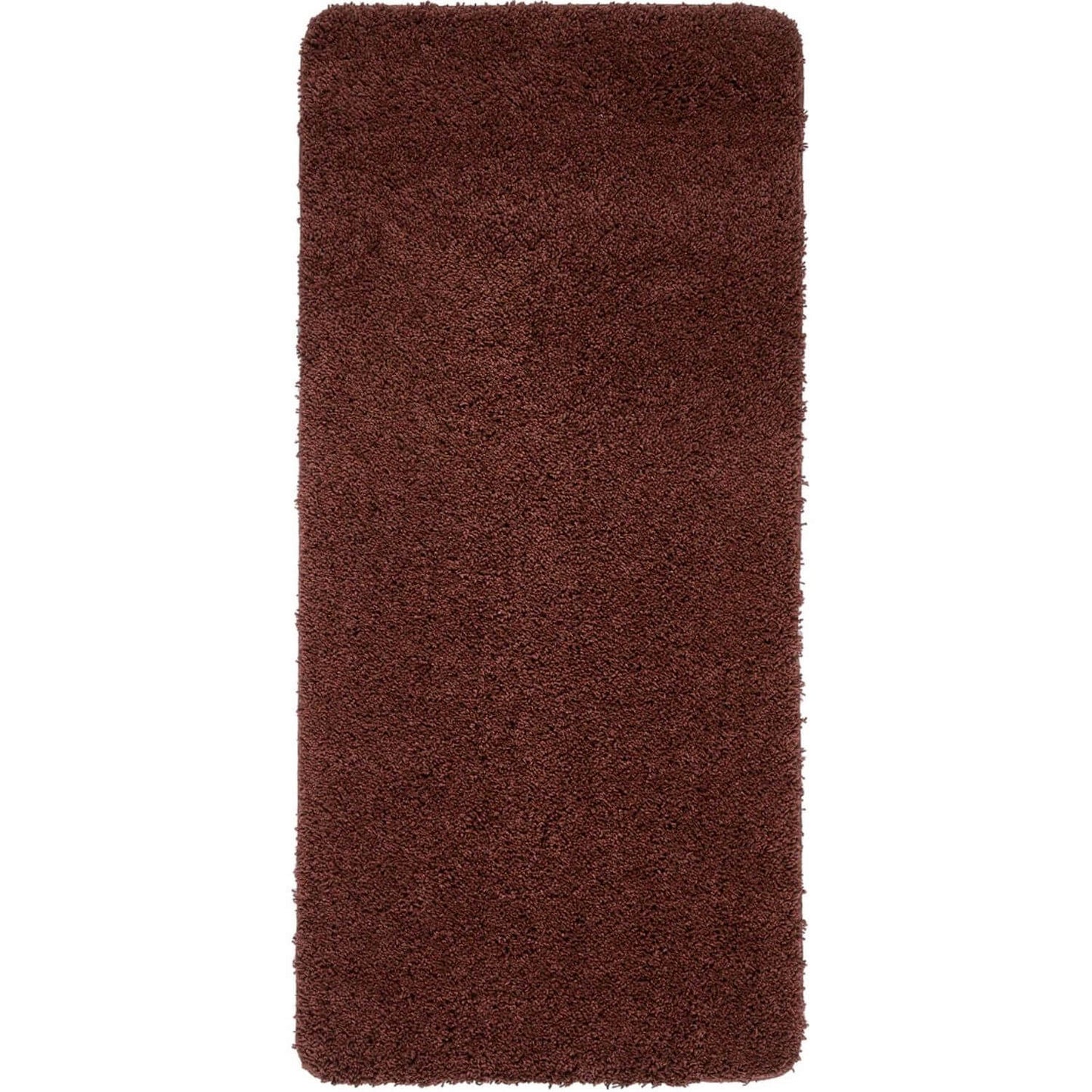 Washable Ox Red Shaggy Rug