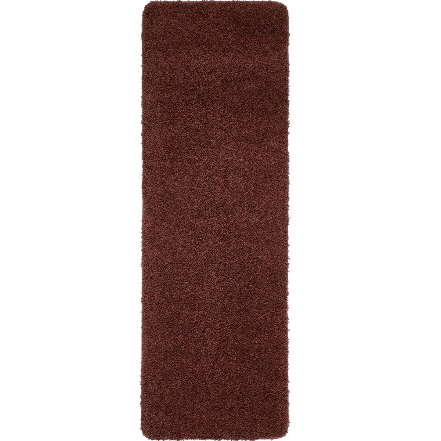Washable Ox Red Shaggy Rug