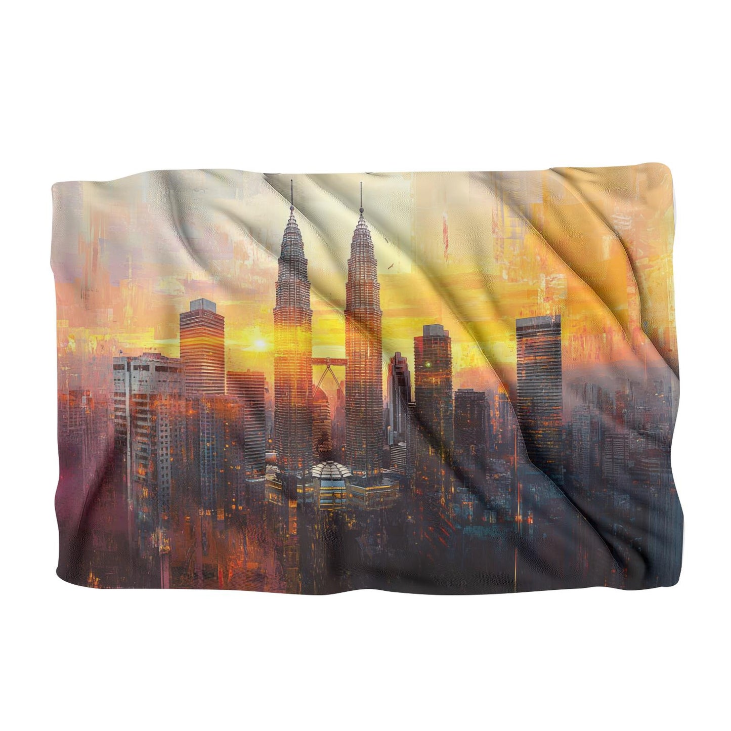 Petronas Towers Twilight Blanket