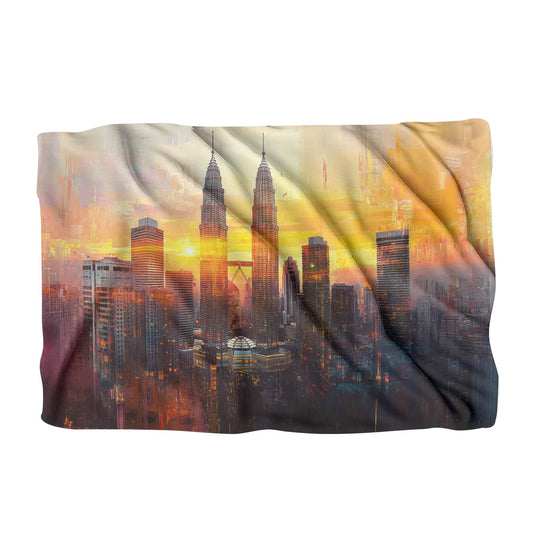 Petronas Towers Twilight Blanket