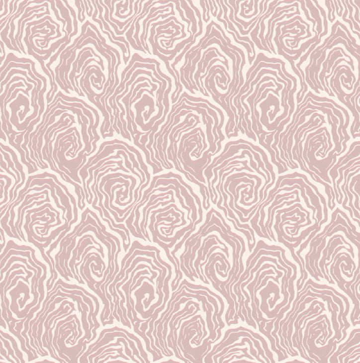 Oysters - in Venus Pink - Wallpaper