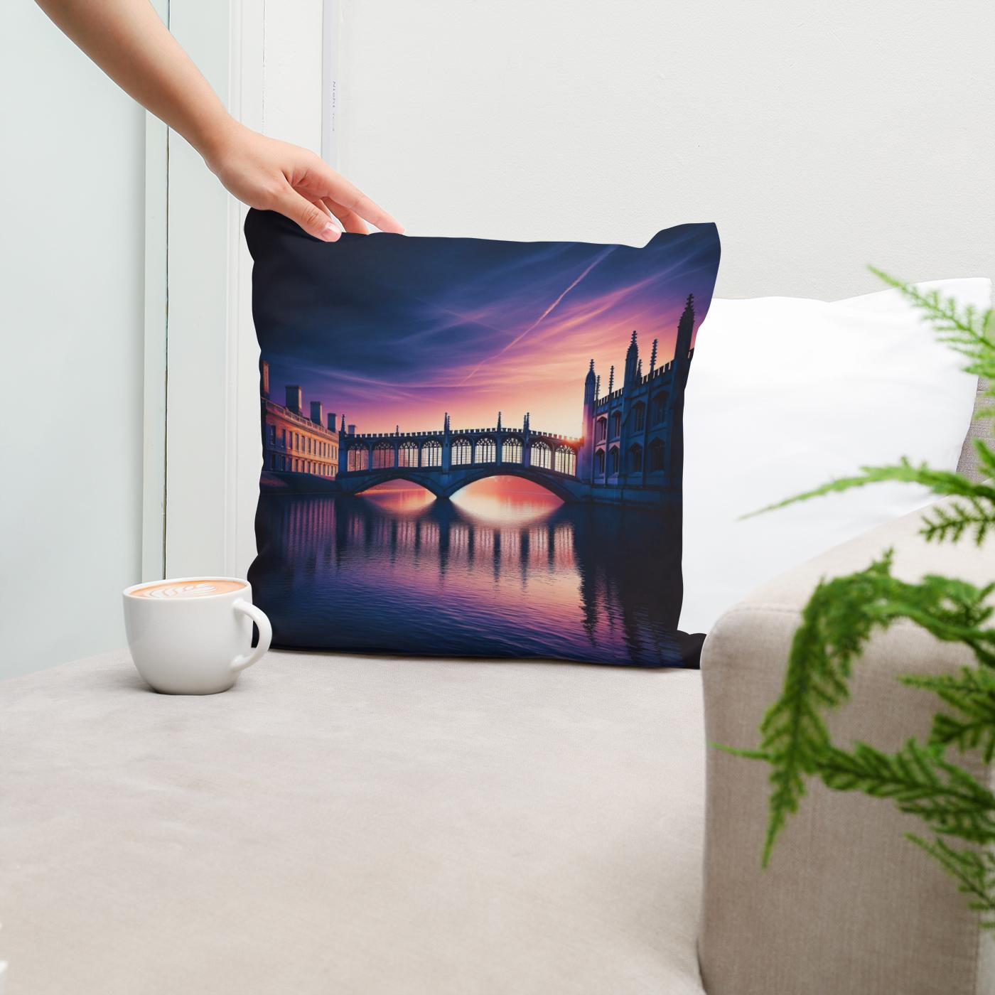 Cambridge Twilight Bridge Cotton Cushion