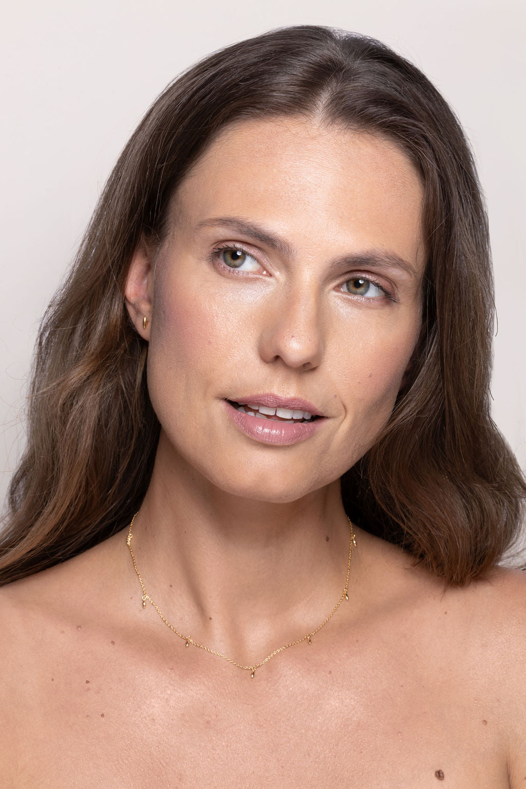 Rice Grain Yellow Gold Stud Earrings