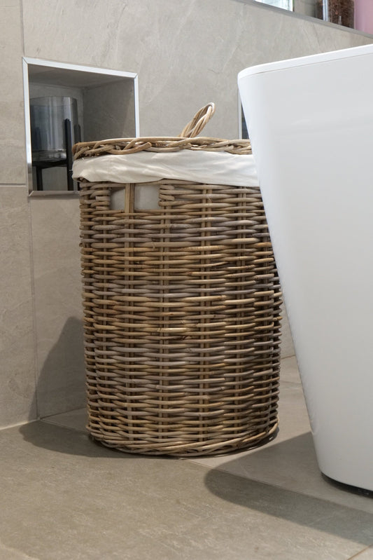 Wovenhill Round Kubu Rattan Laundry Baskets