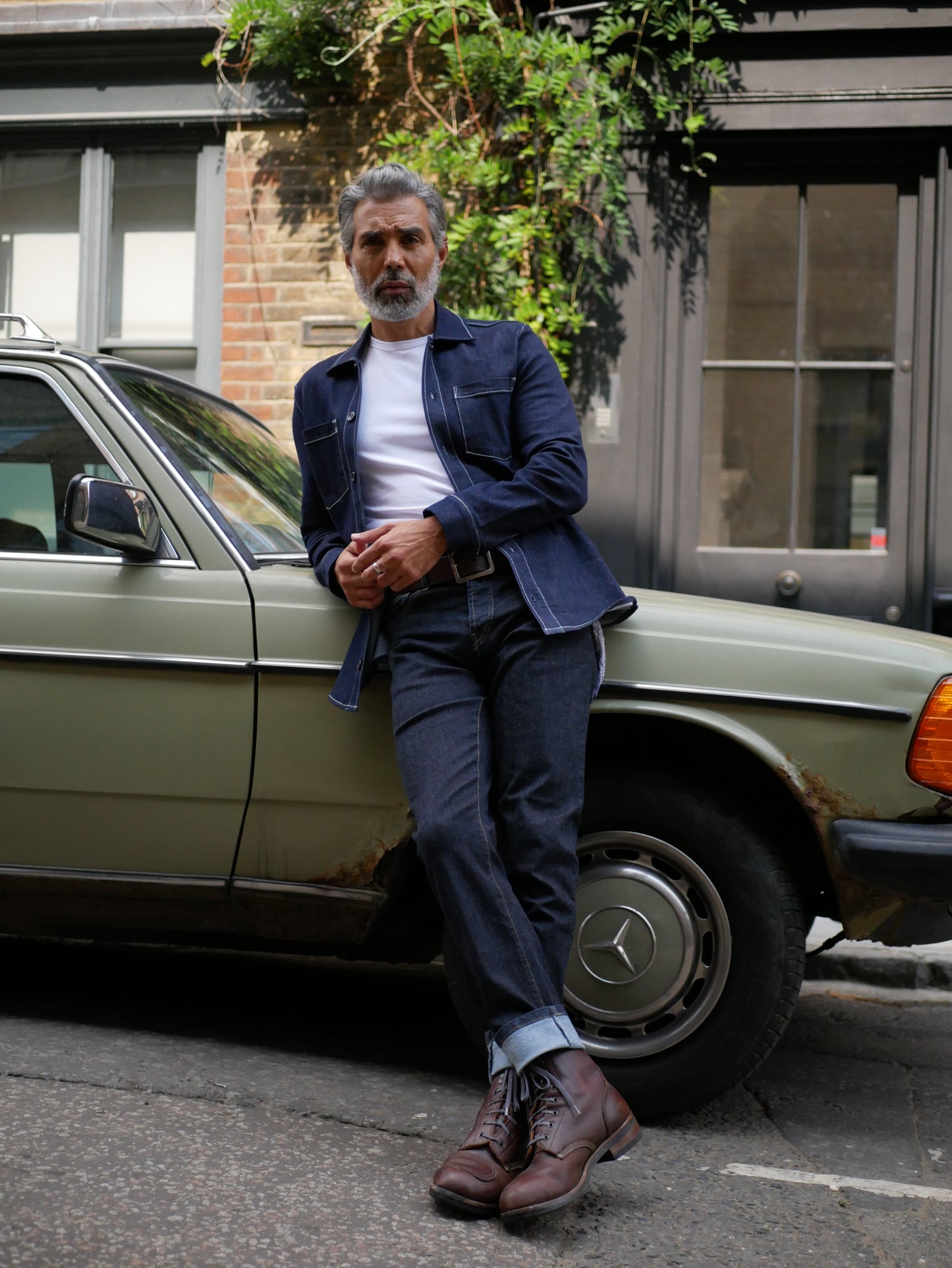 Bart Denim Button Overshirt - EverBlue