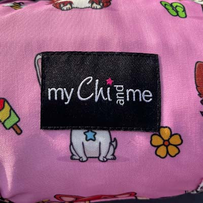 Roll and Go Signature Collection Pink Padded Chihuahua Print Travel Mat by My Chi and Me