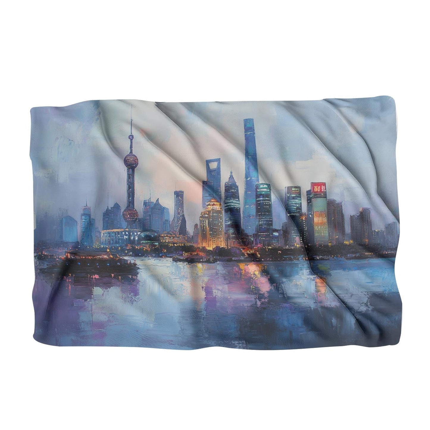 Shanghai Skyline Harmony Blanket