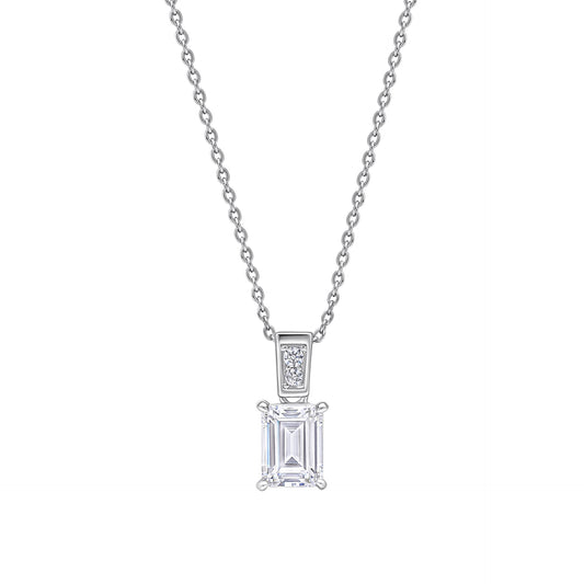 Diamonfire Emerald Cut Zirconia Pendant