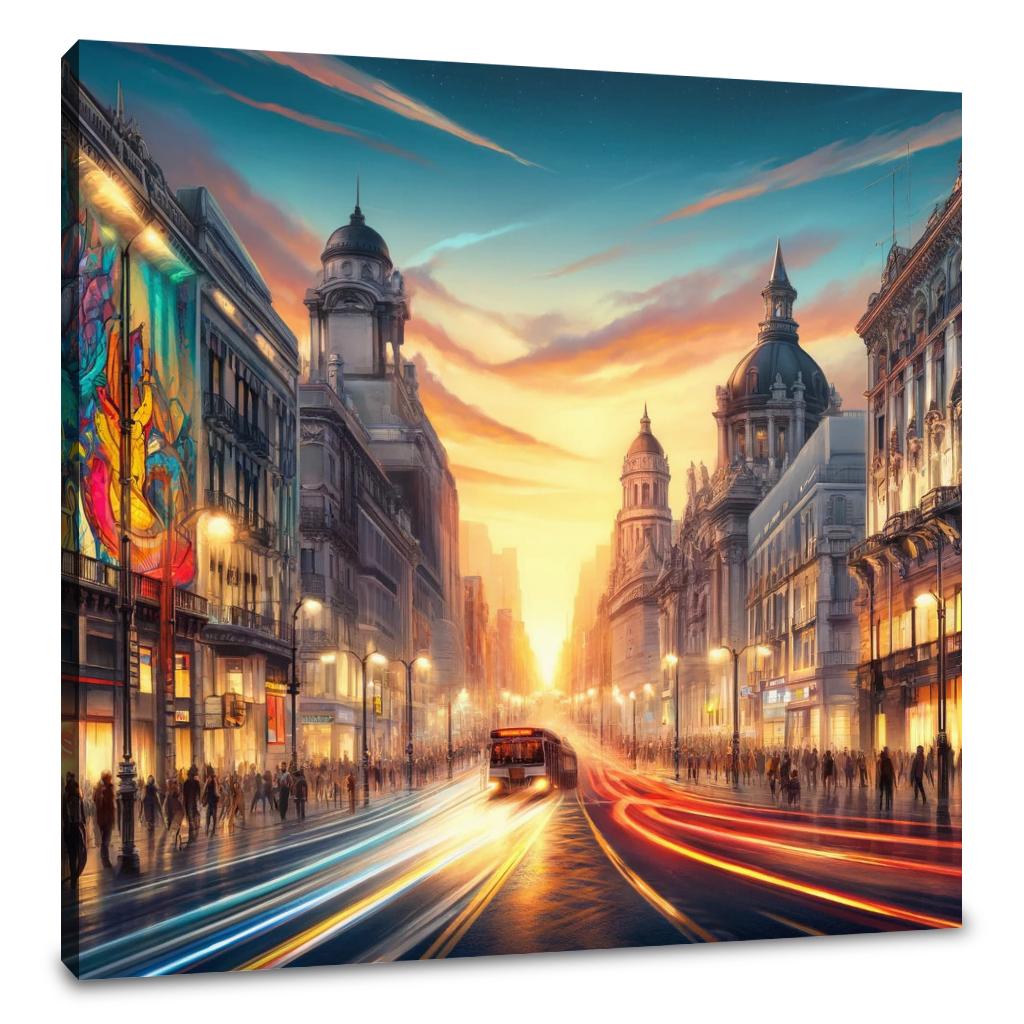 Urban Sunset Symphony Canvas