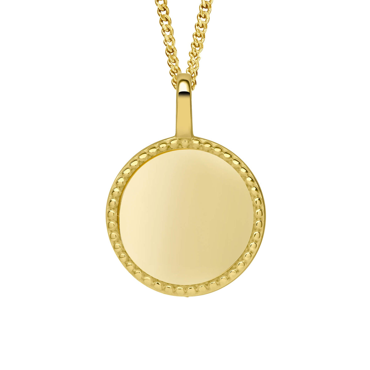 Beginnings Milgrain Edge Disc Pendant