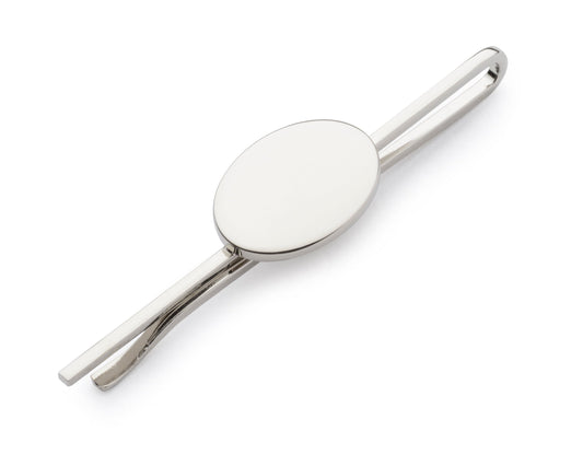 Oval Chrome Tie Slide