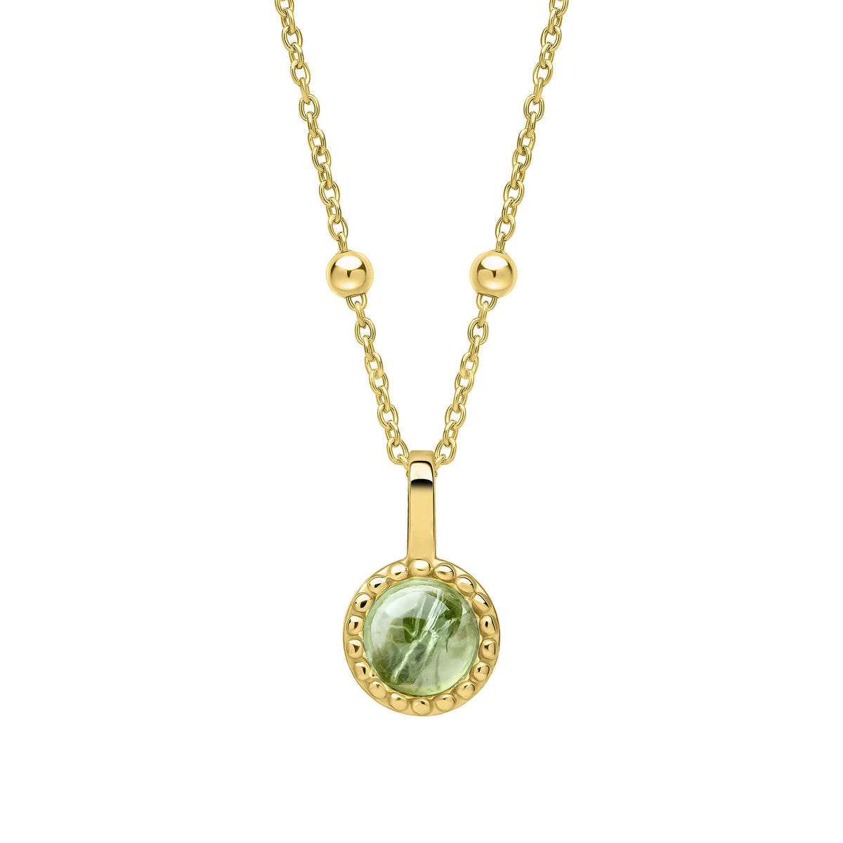 Beginnings Milgrain Semi-Precious Cabochon Birthstone Pendant