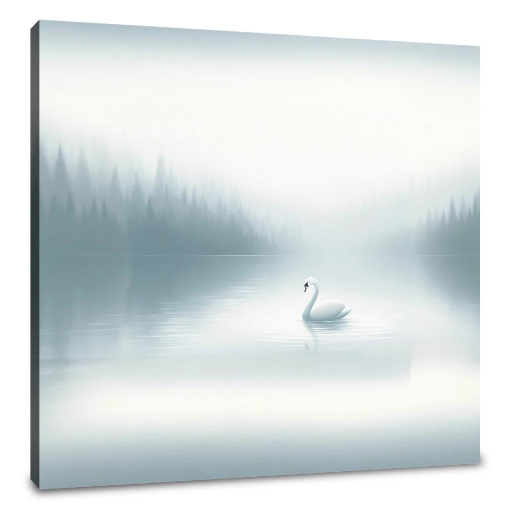 Serene Swan Lake Canvas