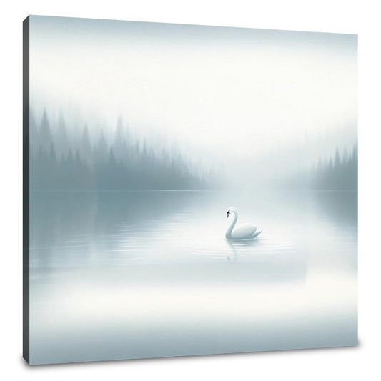 Serene Swan Lake Canvas