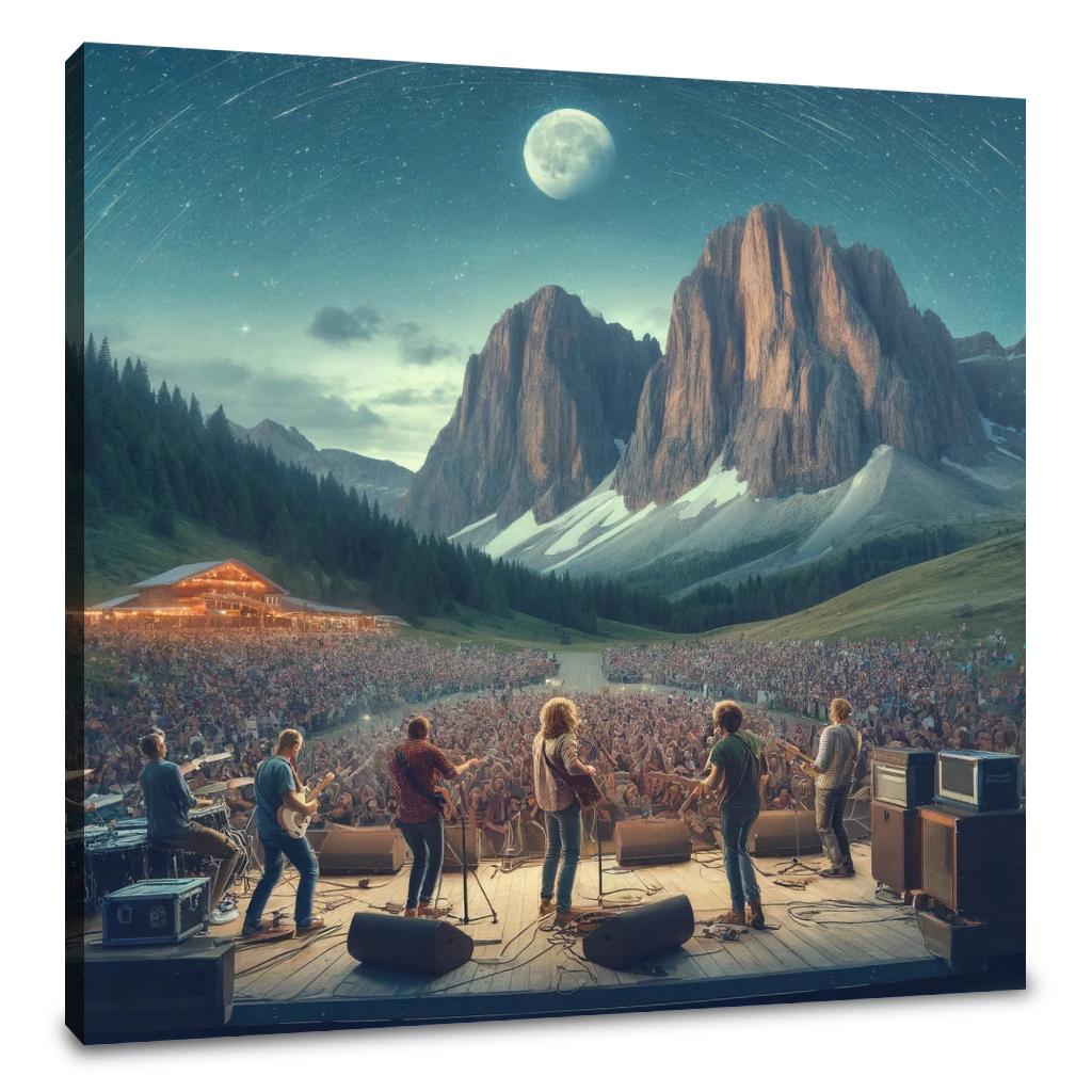 Mountain Rock Concert Canvas