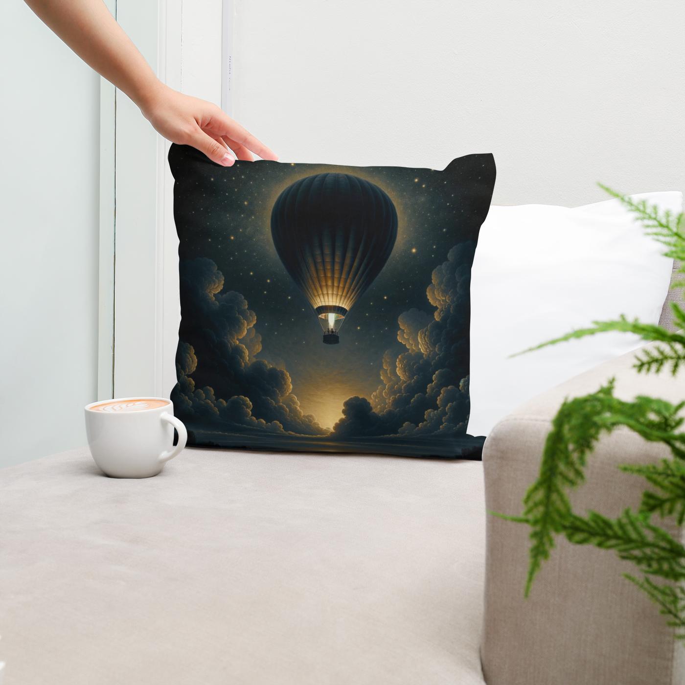 Nocturnal Elegance Cotton Cushion
