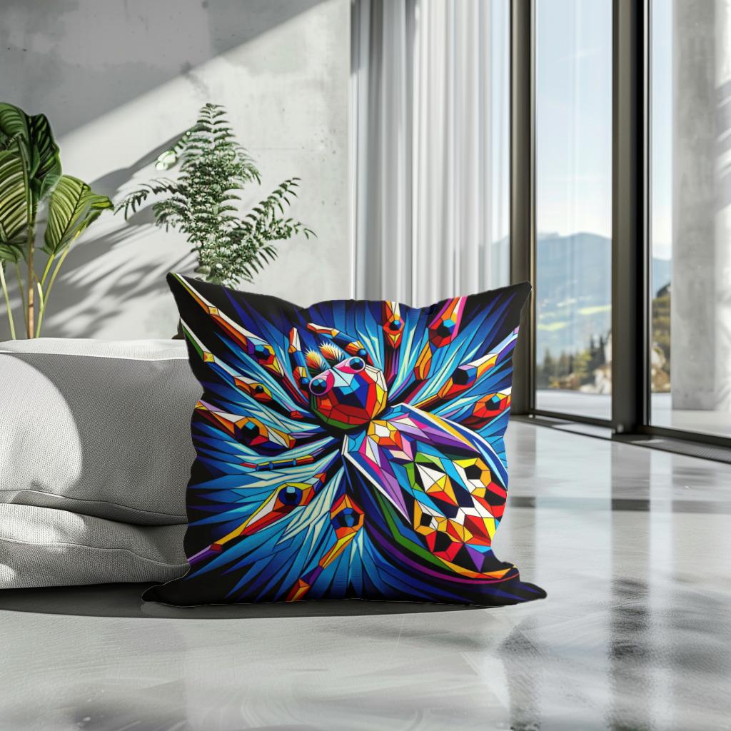 Cubist Courtship Cotton Cushion