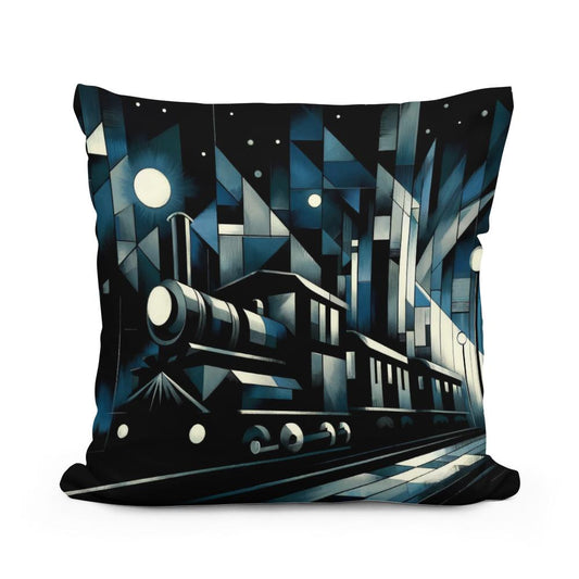 Cubist Night Express Cotton Cushion