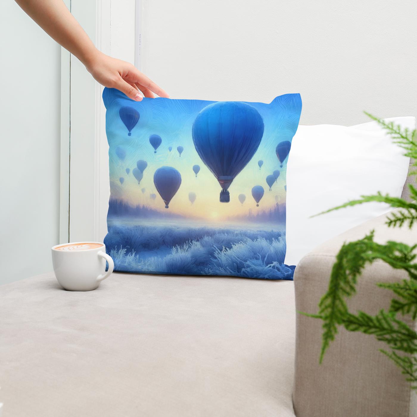 Frostbound Ascendancy Cotton Cushion
