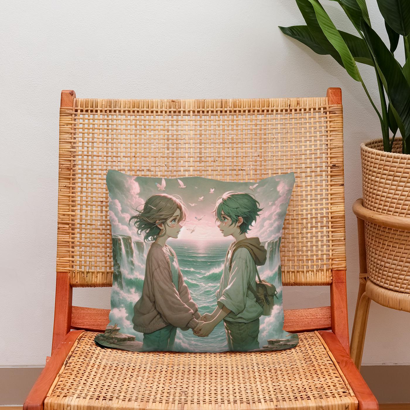 Seaside Farewell Cotton Cushion