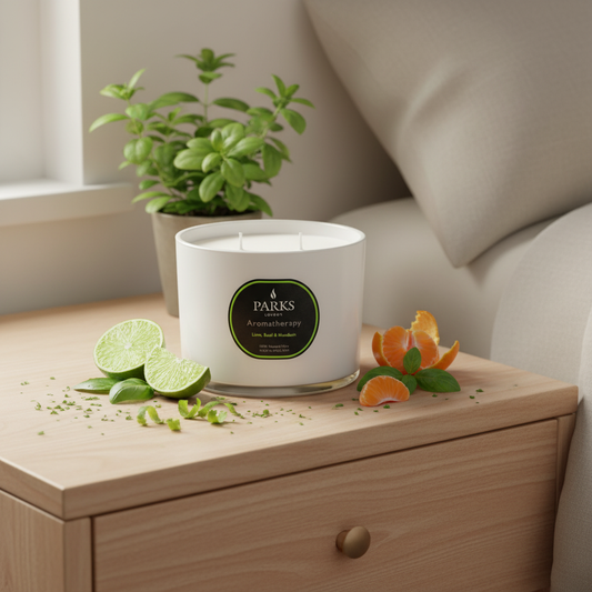 LIME, BASIL & MANDARIN CANDLE 3 WICK 350G