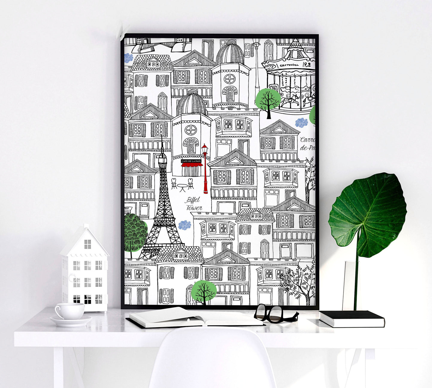 Wall art Paris | Set of 2 travel posters