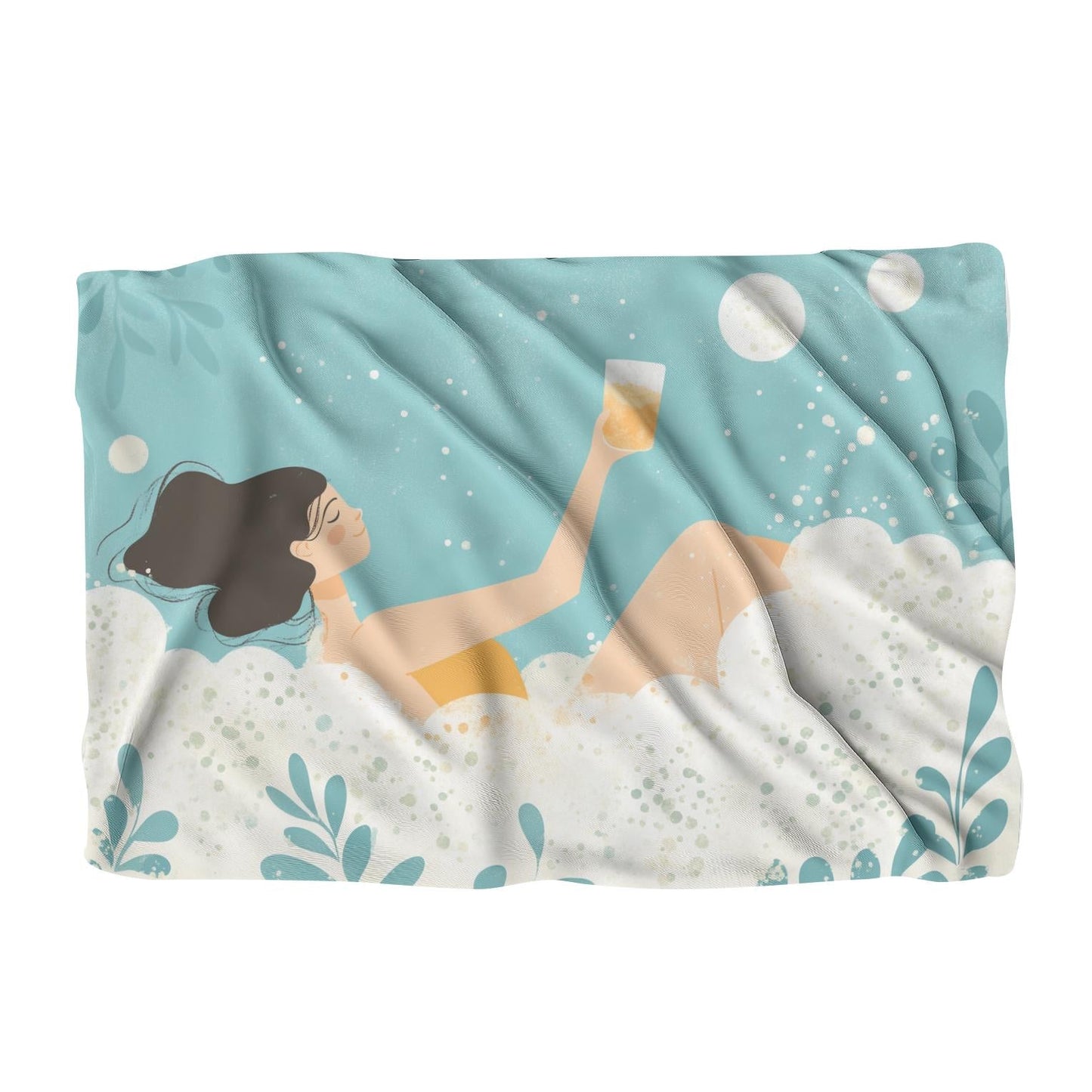 Lady in Foam Blanket