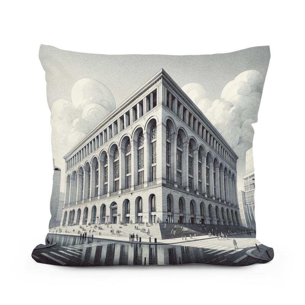 Manchester Central Library Monumental Cotton Cushion