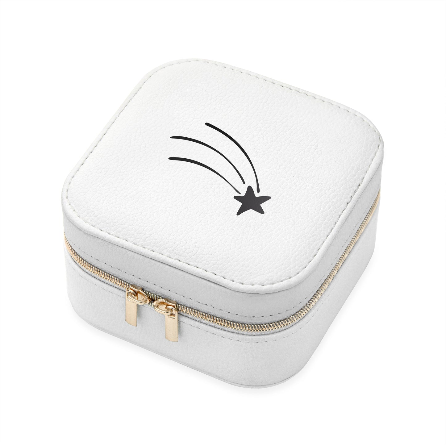 Shooting Star White Square Jewellery Case
