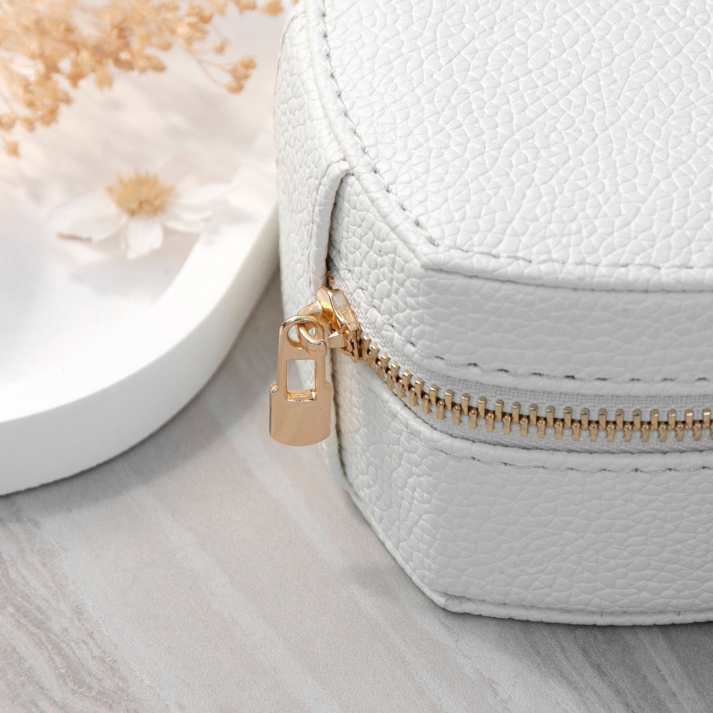 Sunset White Heart Jewellery Case
